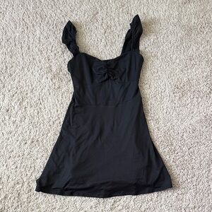 Hollister Black Flutter Mini Skort Day Dress
